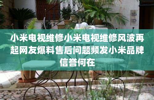 小米电视维修小米电视维修风波再起网友爆料售后问题频发小米品牌信誉何在