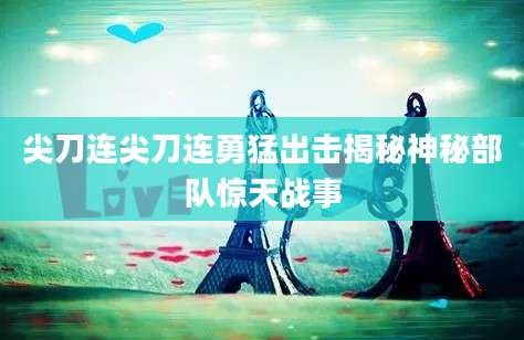 尖刀连尖刀连勇猛出击揭秘神秘部队惊天战事