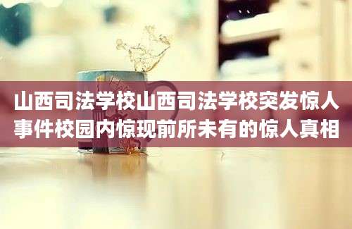 山西司法学校山西司法学校突发惊人事件校园内惊现前所未有的惊人真相