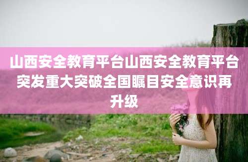 山西安全教育平台山西安全教育平台突发重大突破全国瞩目安全意识再升级