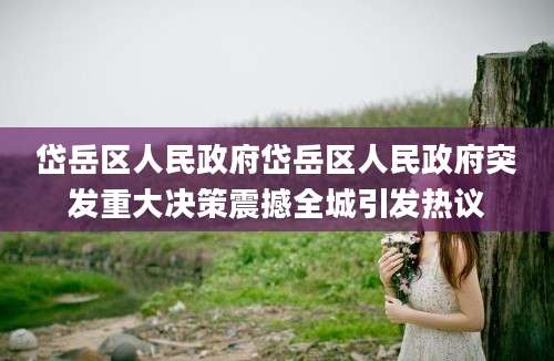 岱岳区人民政府岱岳区人民政府突发重大决策震撼全城引发热议