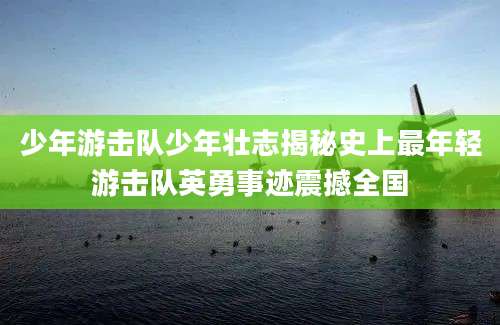 少年游击队少年壮志揭秘史上最年轻游击队英勇事迹震撼全国