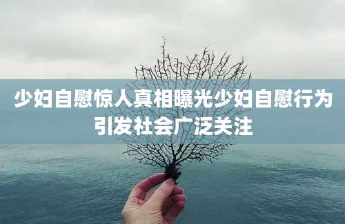 少妇自慰惊人真相曝光少妇自慰行为引发社会广泛关注