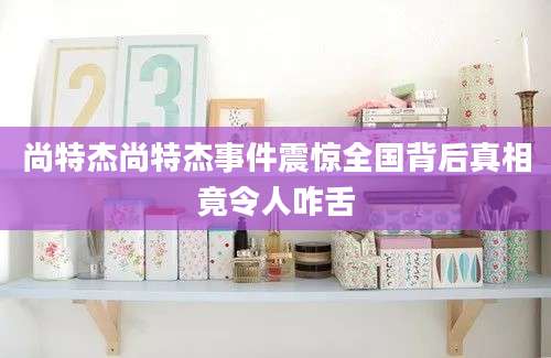 尚特杰尚特杰事件震惊全国背后真相竟令人咋舌