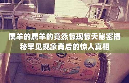 属羊的属羊的竟然惊现惊天秘密揭秘罕见现象背后的惊人真相