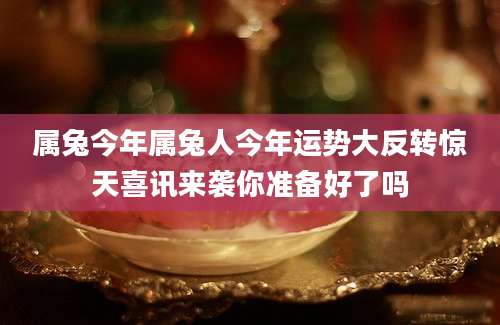 属兔今年属兔人今年运势大反转惊天喜讯来袭你准备好了吗