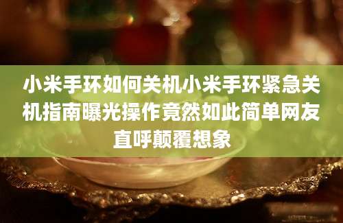 小米手环如何关机小米手环紧急关机指南曝光操作竟然如此简单网友直呼颠覆想象