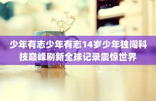 少年有志少年有志14岁少年独闯科技巅峰刷新全球记录震惊世界