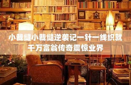 小裁缝小裁缝逆袭记一针一线织就千万富翁传奇震惊业界