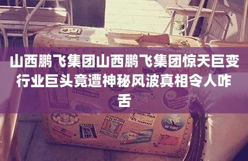 山西鹏飞集团山西鹏飞集团惊天巨变行业巨头竟遭神秘风波真相令人咋舌