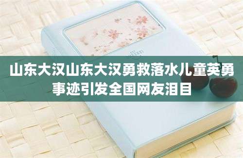 山东大汉山东大汉勇救落水儿童英勇事迹引发全国网友泪目