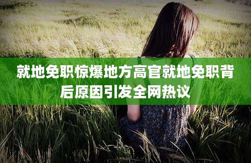 就地免职惊爆地方高官就地免职背后原因引发全网热议