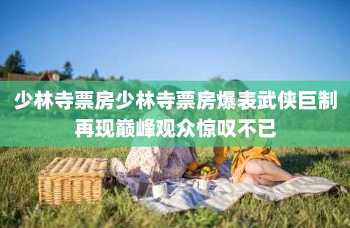 少林寺票房少林寺票房爆表武侠巨制再现巅峰观众惊叹不已