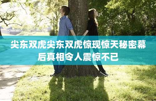 尖东双虎尖东双虎惊现惊天秘密幕后真相令人震惊不已
