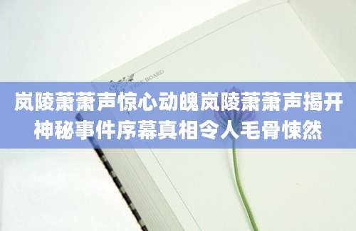 岚陵萧萧声惊心动魄岚陵萧萧声揭开神秘事件序幕真相令人毛骨悚然