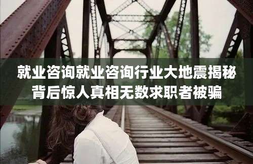 就业咨询就业咨询行业大地震揭秘背后惊人真相无数求职者被骗