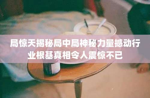 局惊天揭秘局中局神秘力量撼动行业根基真相令人震惊不已