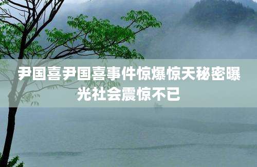 尹国喜尹国喜事件惊爆惊天秘密曝光社会震惊不已