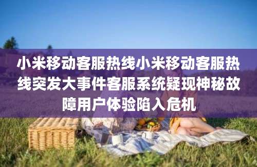 小米移动客服热线小米移动客服热线突发大事件客服系统疑现神秘故障用户体验陷入危机