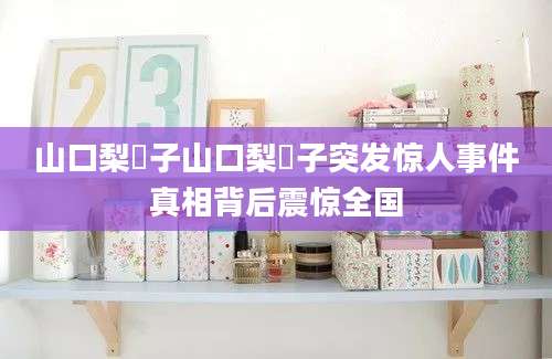 山口梨恵子山口梨恵子突发惊人事件真相背后震惊全国