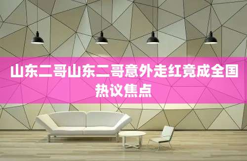 山东二哥山东二哥意外走红竟成全国热议焦点