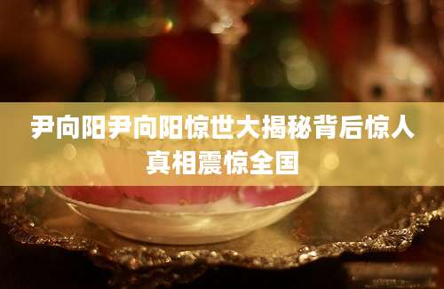 尹向阳尹向阳惊世大揭秘背后惊人真相震惊全国