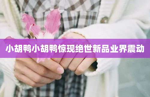 小胡鸭小胡鸭惊现绝世新品业界震动