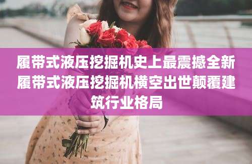 履带式液压挖掘机史上最震撼全新履带式液压挖掘机横空出世颠覆建筑行业格局