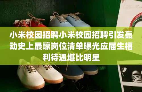 小米校园招聘小米校园招聘引发轰动史上最壕岗位清单曝光应届生福利待遇堪比明星