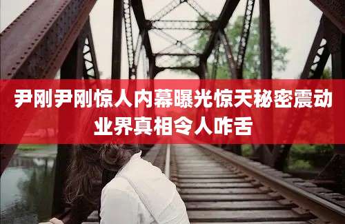 尹刚尹刚惊人内幕曝光惊天秘密震动业界真相令人咋舌