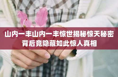 山内一丰山内一丰惊世揭秘惊天秘密背后竟隐藏如此惊人真相