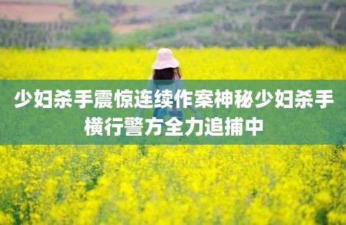少妇杀手震惊连续作案神秘少妇杀手横行警方全力追捕中