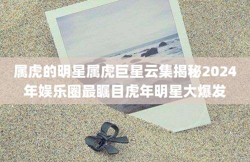 属虎的明星属虎巨星云集揭秘2024年娱乐圈最瞩目虎年明星大爆发