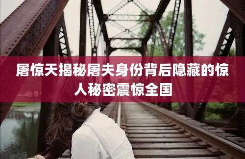 屠惊天揭秘屠夫身份背后隐藏的惊人秘密震惊全国