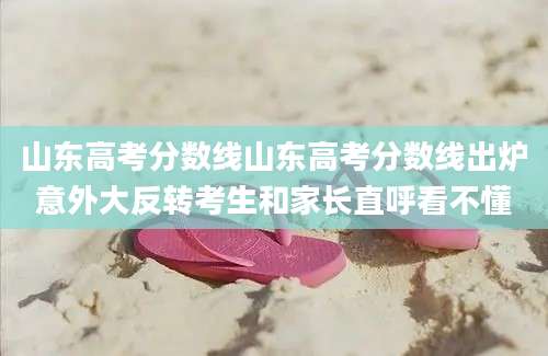 山东高考分数线山东高考分数线出炉意外大反转考生和家长直呼看不懂