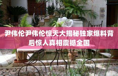 尹伟伦尹伟伦惊天大揭秘独家爆料背后惊人真相震撼全国
