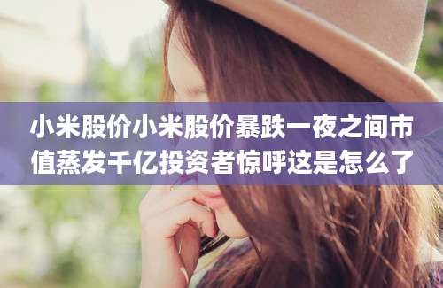 小米股价小米股价暴跌一夜之间市值蒸发千亿投资者惊呼这是怎么了