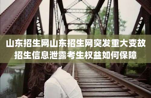 山东招生网山东招生网突发重大变故招生信息泄露考生权益如何保障
