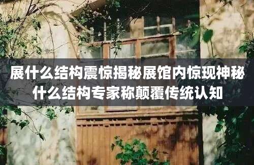 展什么结构震惊揭秘展馆内惊现神秘什么结构专家称颠覆传统认知