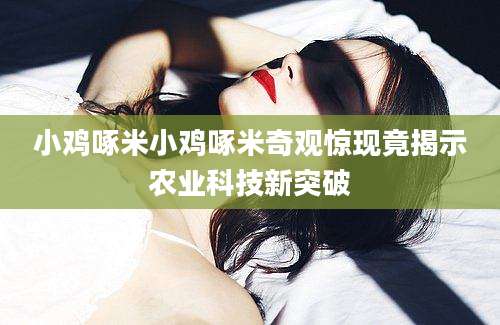 小鸡啄米小鸡啄米奇观惊现竟揭示农业科技新突破