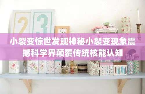 小裂变惊世发现神秘小裂变现象震撼科学界颠覆传统核能认知