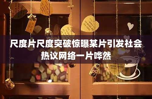 尺度片尺度突破惊曝某片引发社会热议网络一片哗然