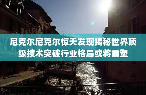 尼克尔尼克尔惊天发现揭秘世界顶级技术突破行业格局或将重塑