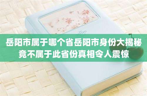 岳阳市属于哪个省岳阳市身份大揭秘竟不属于此省份真相令人震惊
