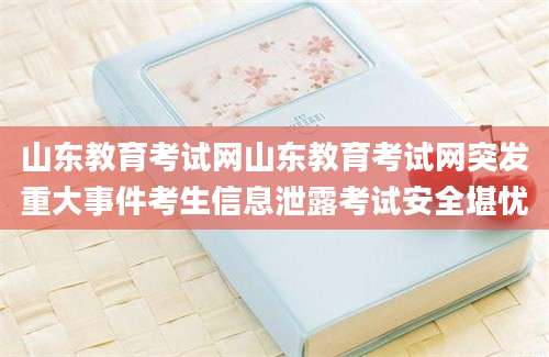 山东教育考试网山东教育考试网突发重大事件考生信息泄露考试安全堪忧