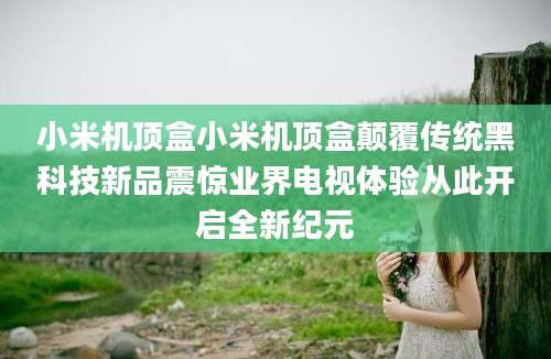 小米机顶盒小米机顶盒颠覆传统黑科技新品震惊业界电视体验从此开启全新纪元